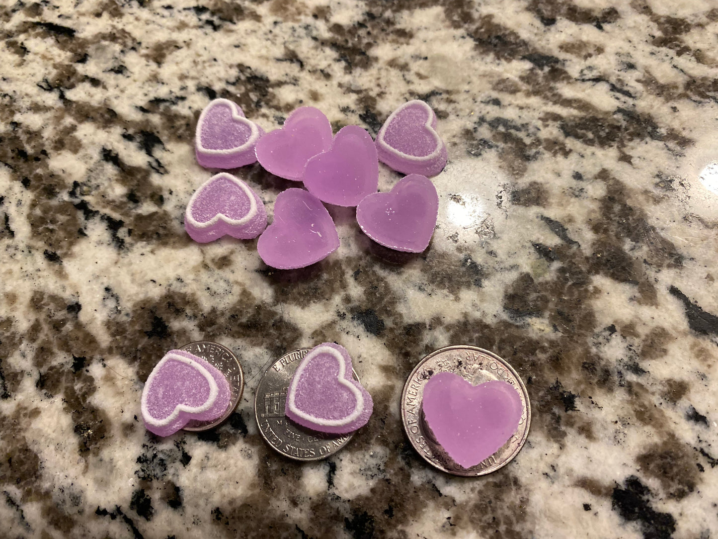 Icing Candy Resin Hearts image