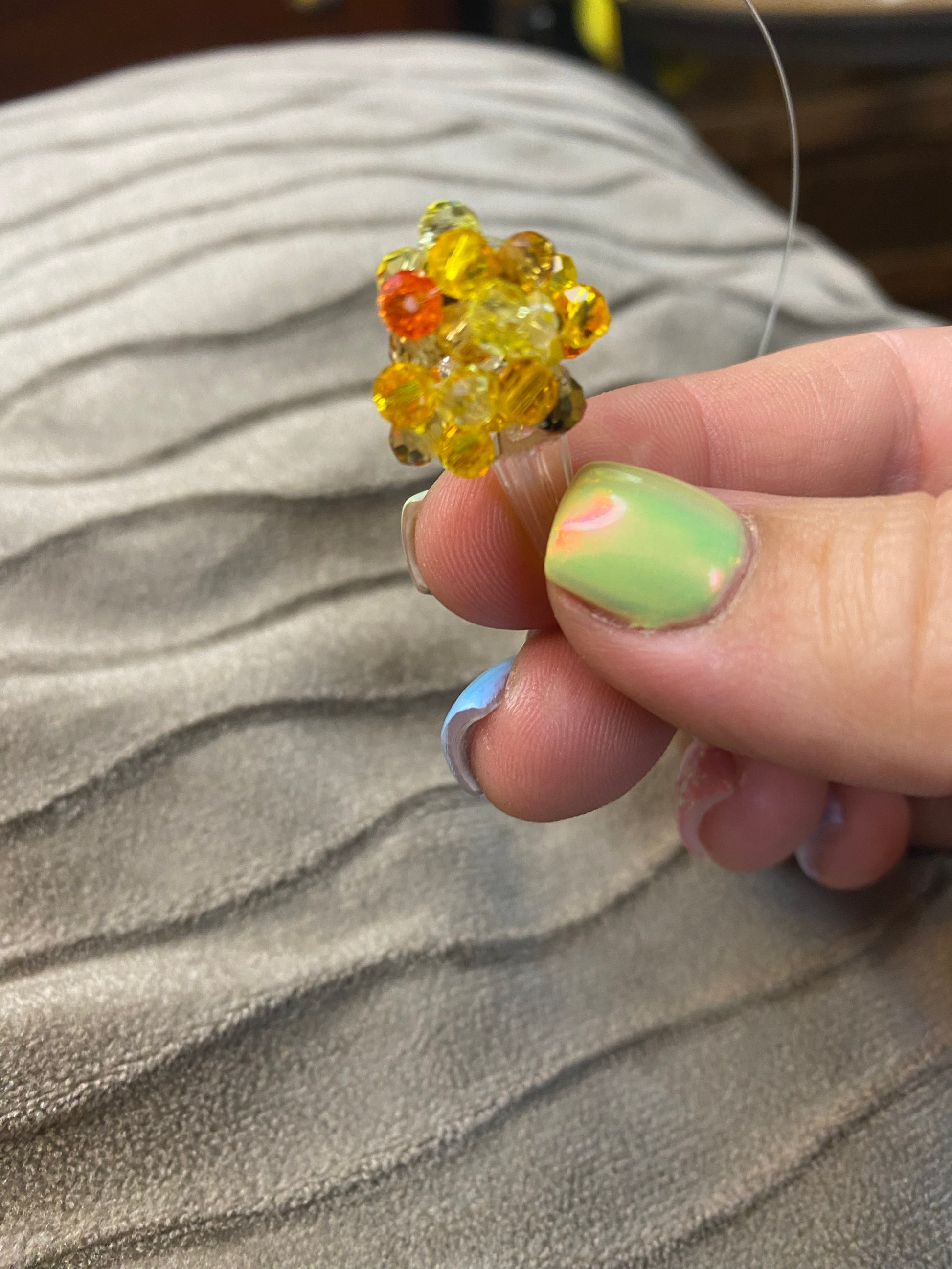 Sparkling 4mm Glass Bead Clusters image 0