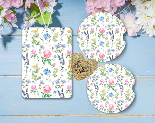 🌿Main Character Spring Freshie + 2 Car Coasters