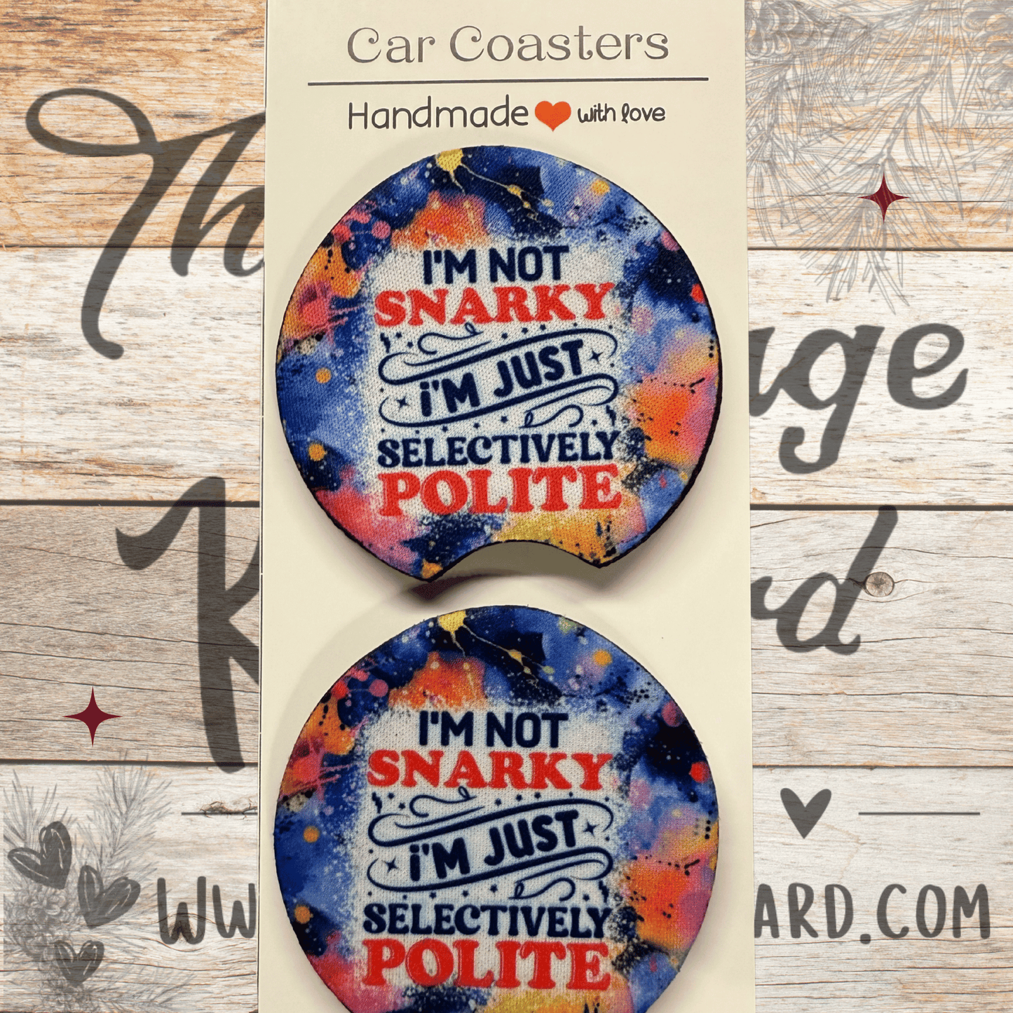 Neoprene Car Coaster Set