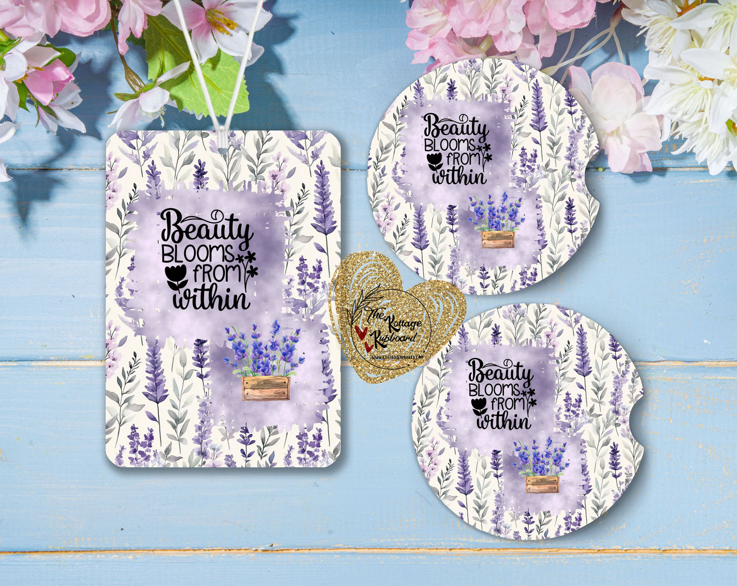 🌿Main Character Spring Freshie + 2 Car Coasters