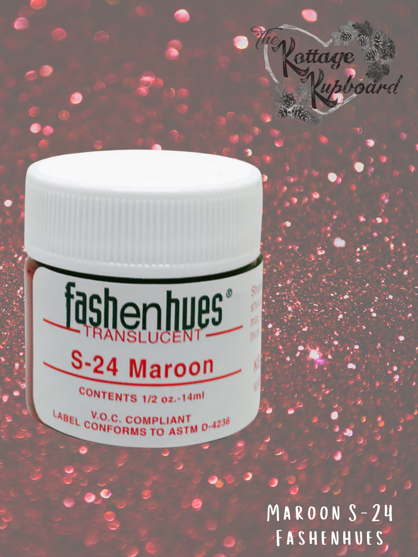 Fashenhues Translucent Stains - Maroon S-24, 0.5 oz image